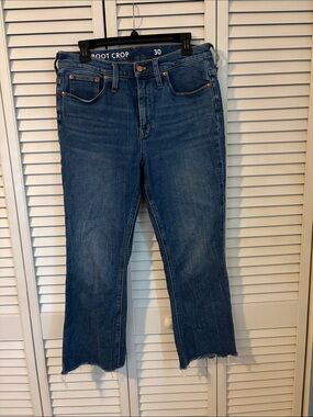 J Crew Size 30 Demi Boot Crop Jeans Bootcut Women's Medium Wash Denim BA625